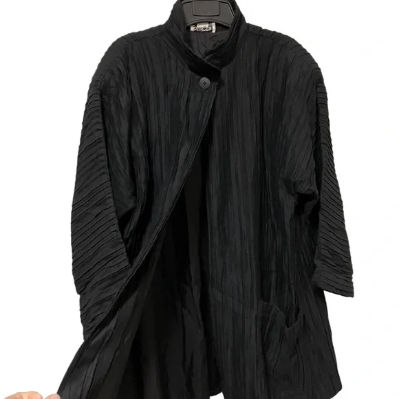 Vintage Tamotsu New York Textured Black Jacket - Picture 3 of 10